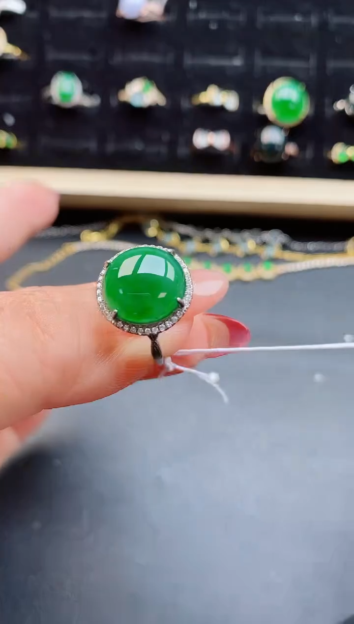 【闪购商品】翡翠戒指银S925镶嵌058508850