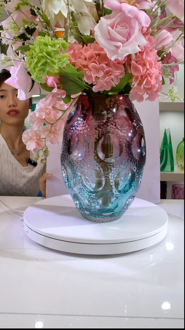 湖水绿紫色秘境花瓶