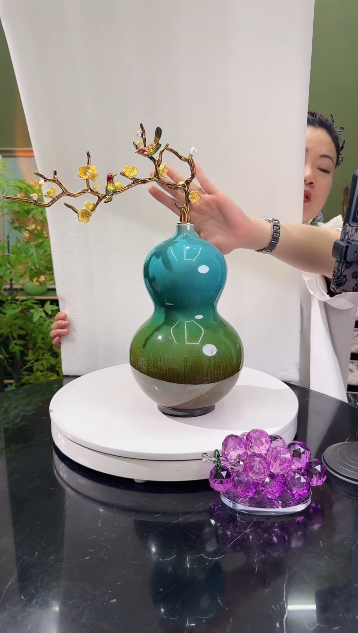 陶瓷冰裂纹葫芦 矮