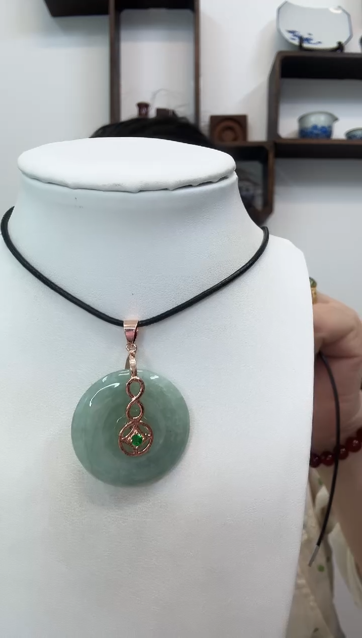 颈饰合金翡翠平安扣