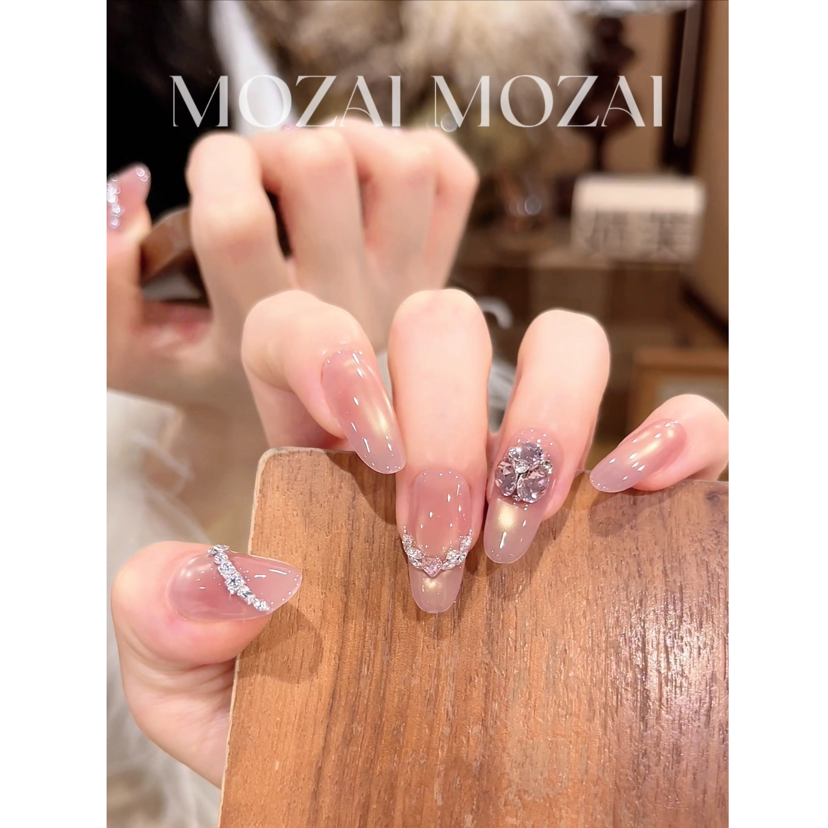 茉哉III【堇色星河】纯手工定制美甲拆卸穿戴甲A5400