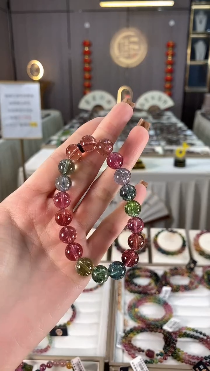 未镶嵌收藏级老矿色标净体单圈手串10mm+碧玺dan一物一证