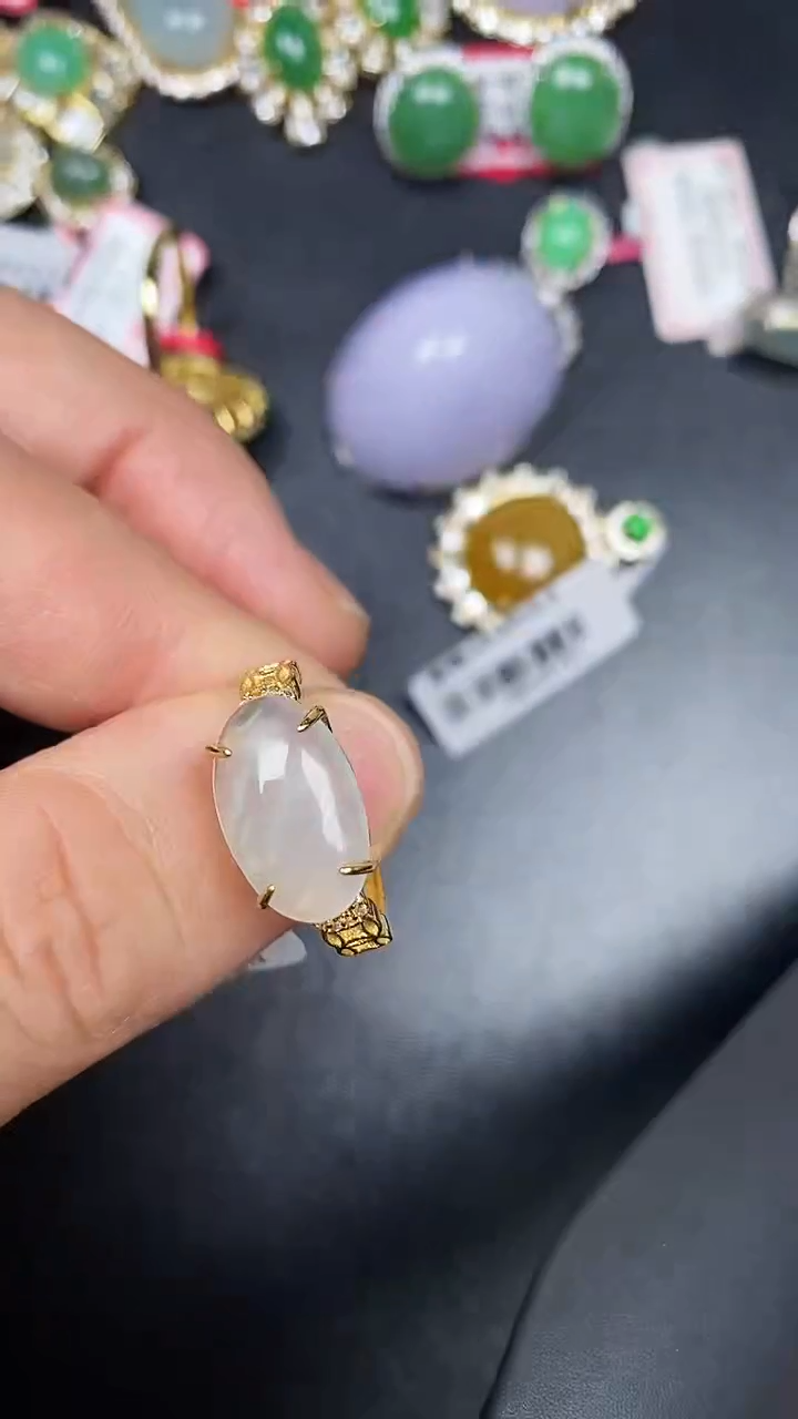 银S925镶嵌戒指翡翠1690