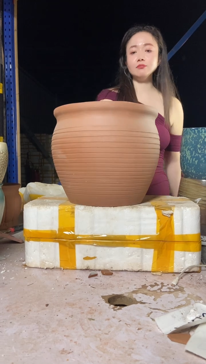 宜兴紫砂粗陶花盆30/26
