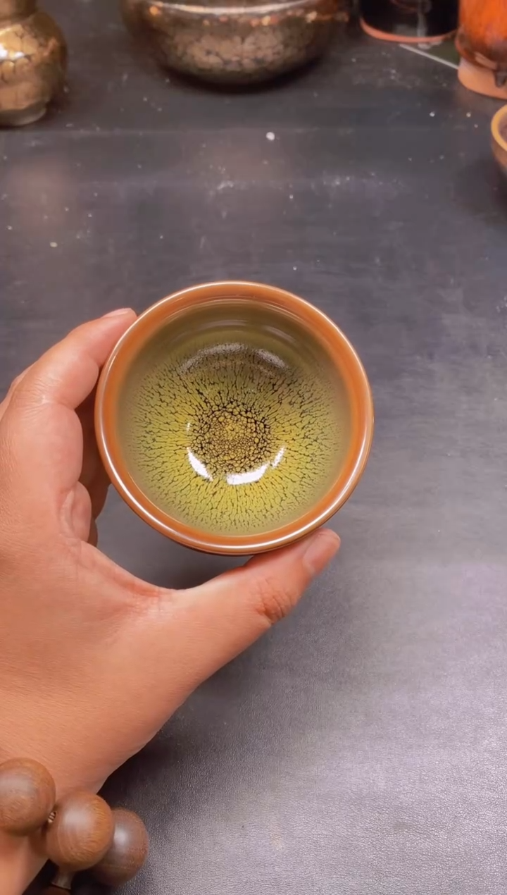 茶盏绿鹧鸪将军 精美主人杯