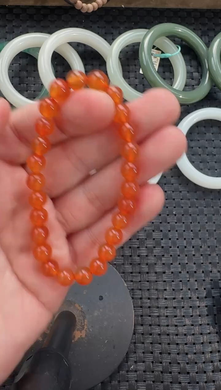 未镶嵌手串玛瑙/玉髓手串