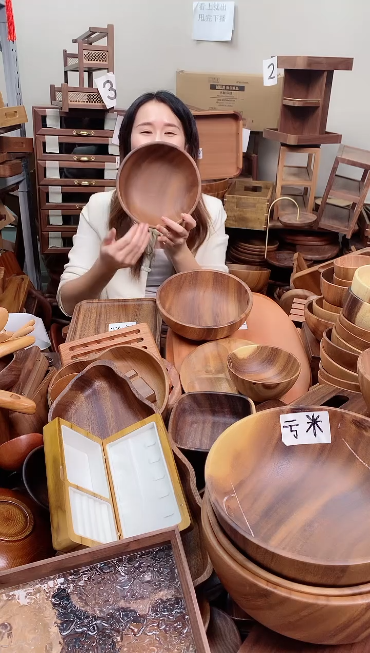 木  南美胡桃木碗20*7cm  内销  A