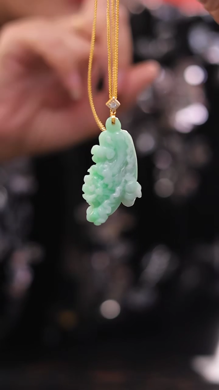 【闪购商品】翡翠颈饰银S925镶嵌24小时内发货质保A货