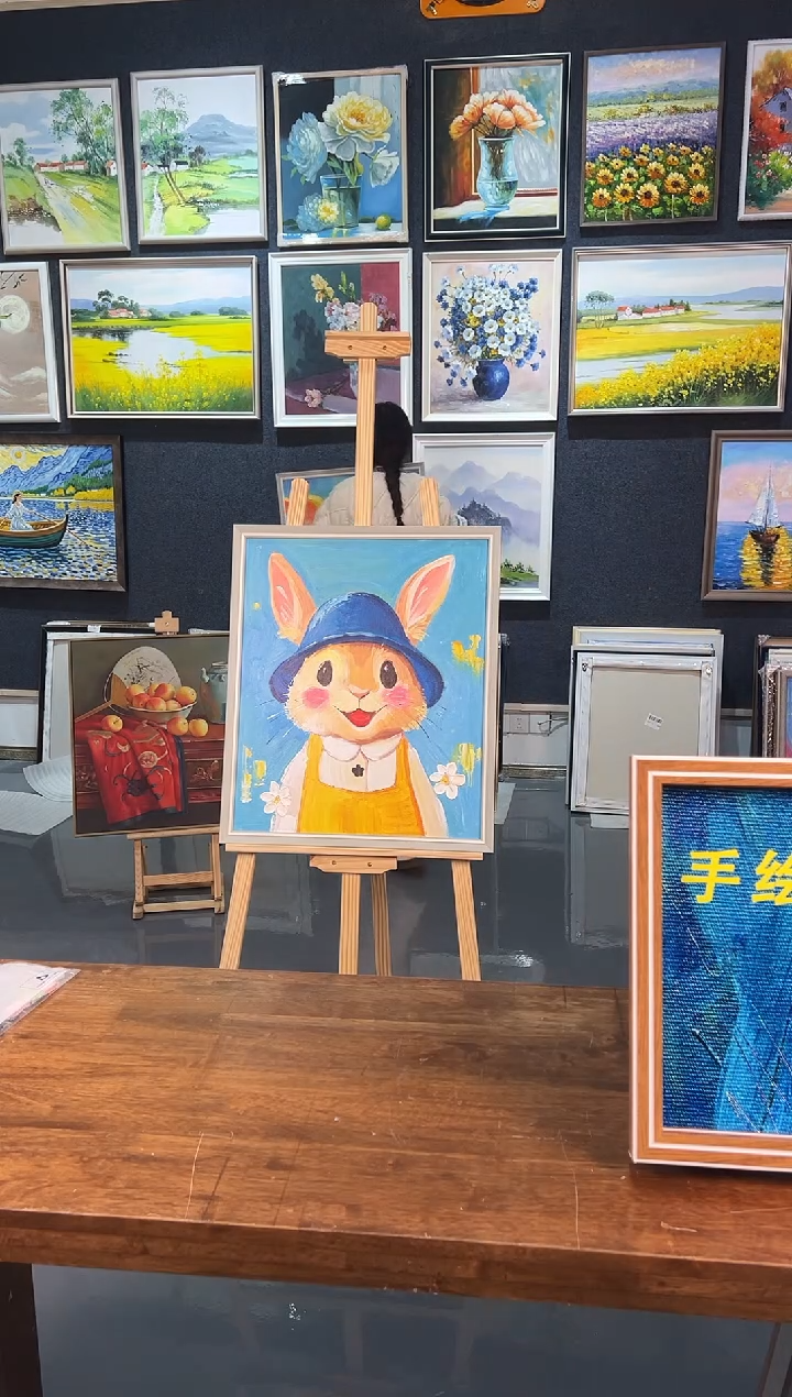 【闪购商品】油画11号 50*60 兔子-手绘油画