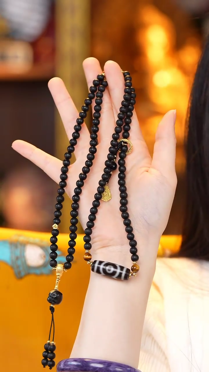 【闪购商品】玛瑙/玉髓颈饰未镶嵌Z27547三眼108横款锁骨链
