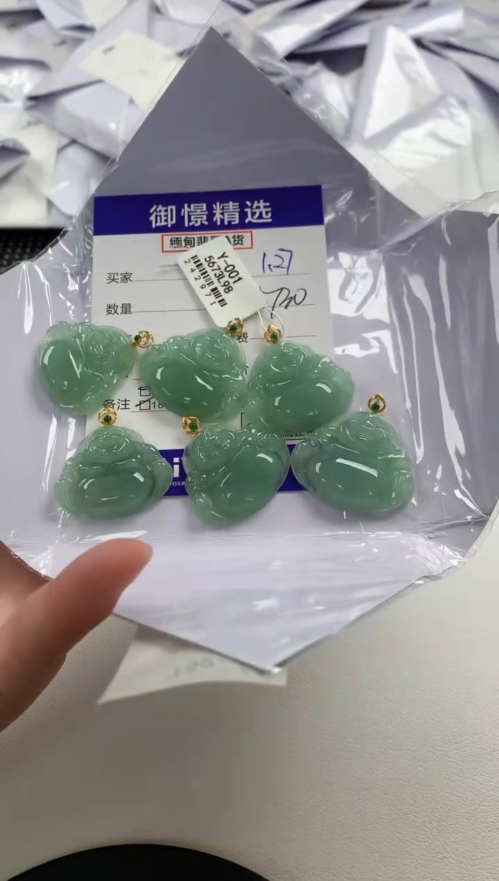 【闪购商品】翡翠颈饰18K金镶嵌41多样性发货其一