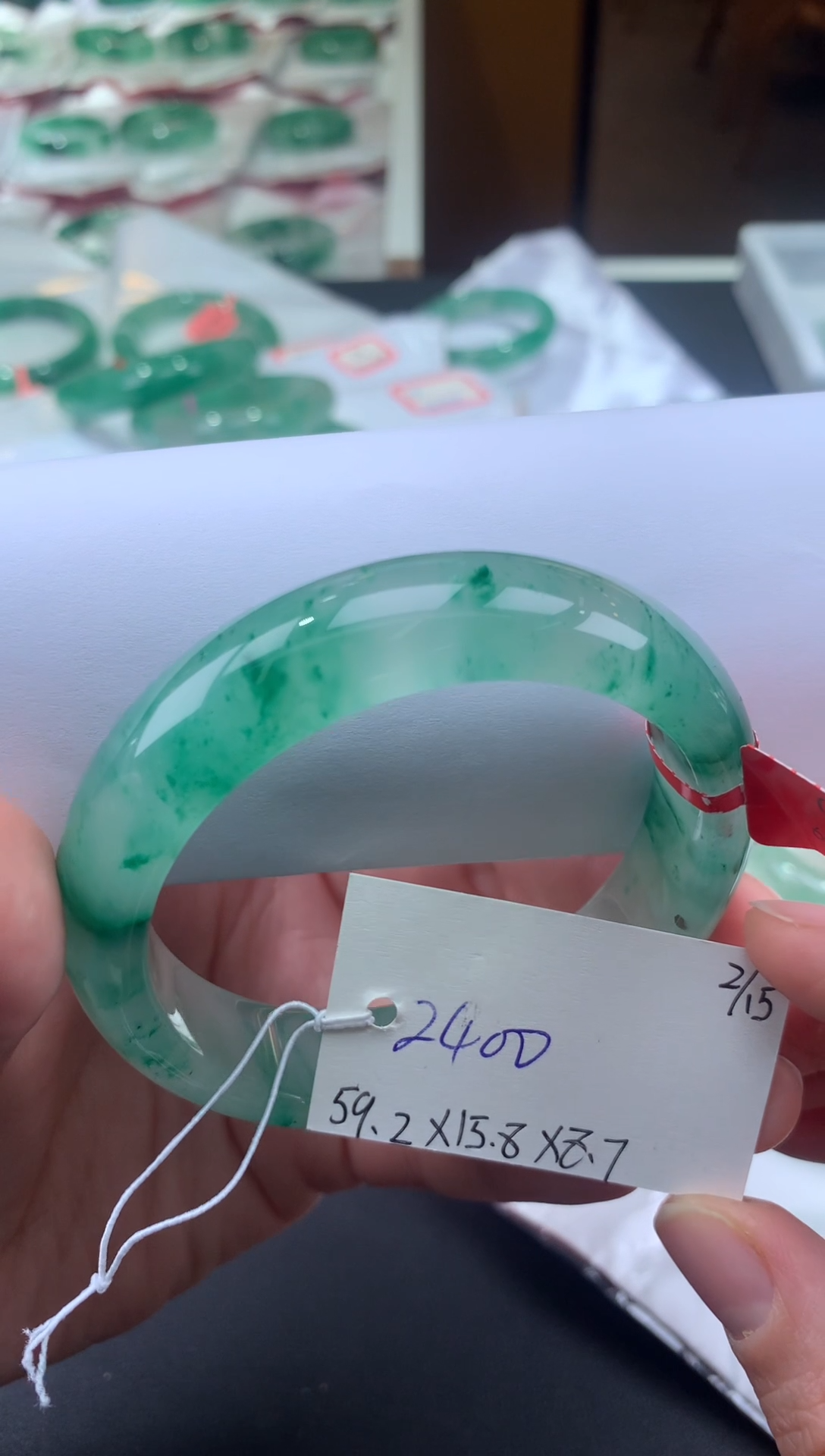 【闪购商品】石英质玉手镯未镶嵌天然玉石非洲翠手镯