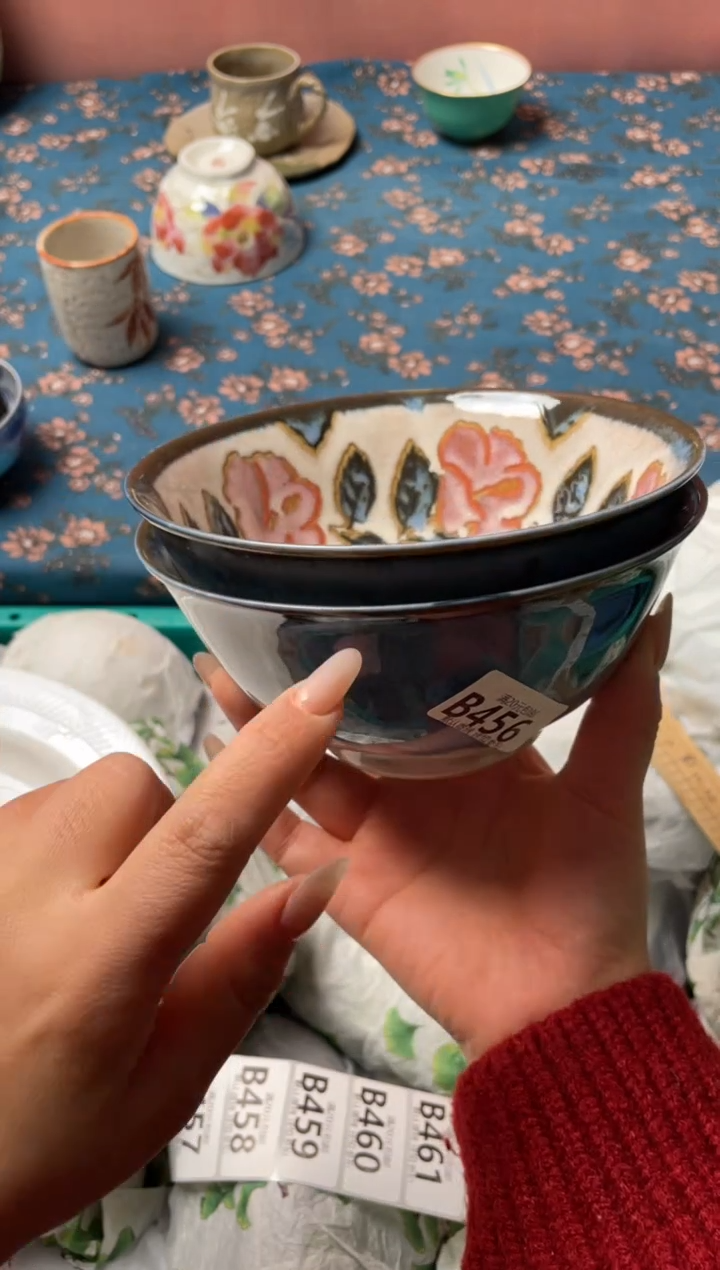 瓷片冲绳玫瑰【碗】456