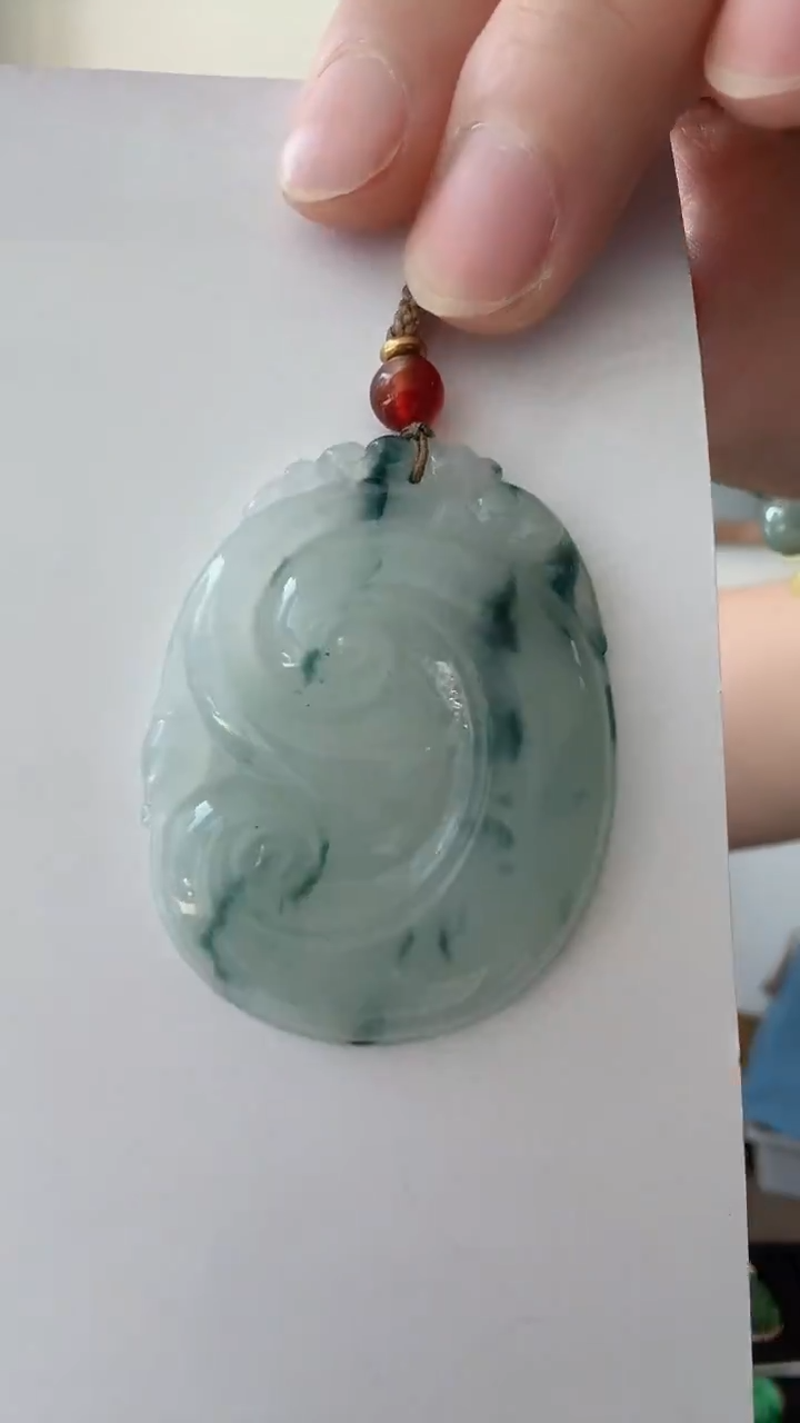 翡翠未镶嵌颈饰荣倩如意吊坠