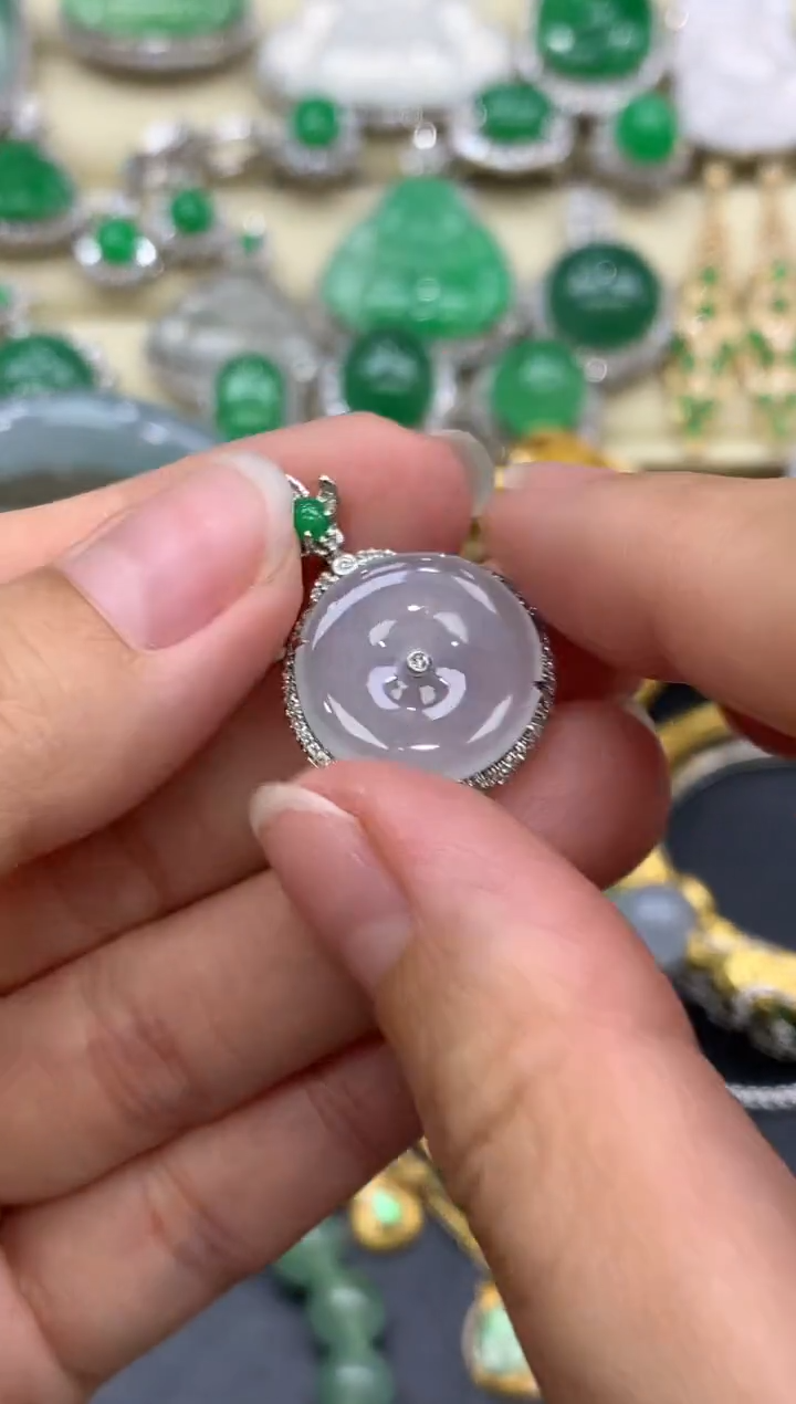 【闪购商品】翡翠颈饰18K金镶嵌550-中国好珍宝