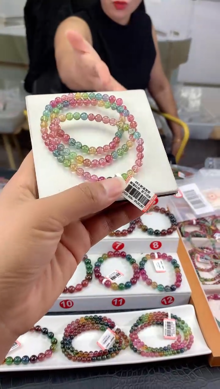 未镶嵌手串碧玺多样性发一条