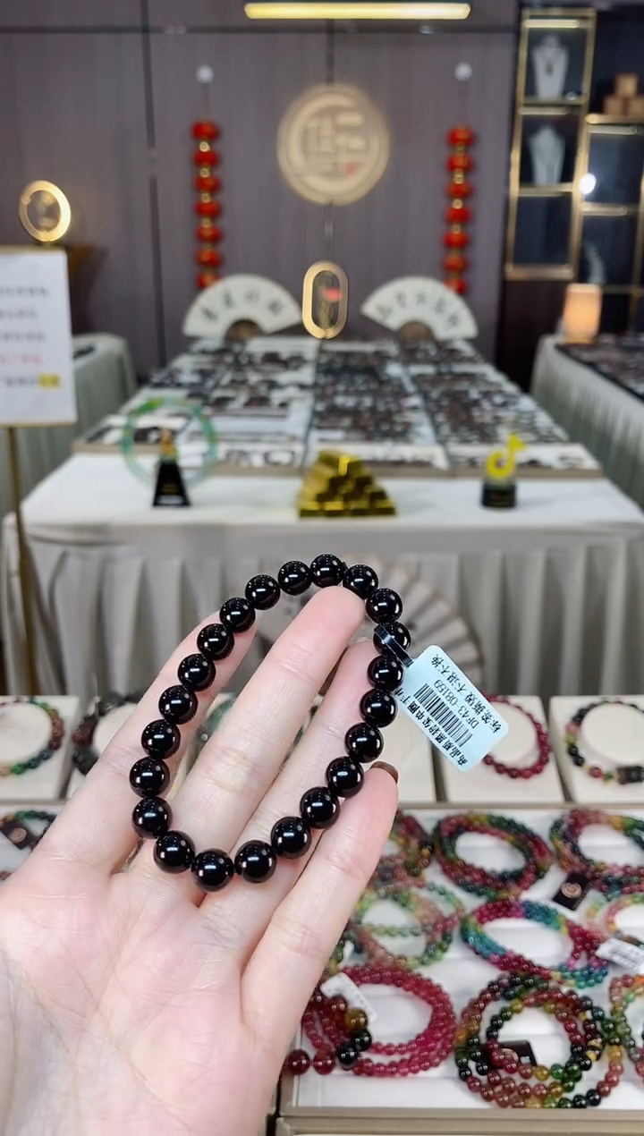 未镶嵌老矿碧玺单圈手串8mm+碧玺dan多样性发货一条