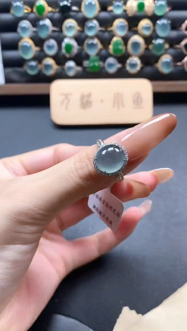 银S925镶嵌戒指翡翠51511