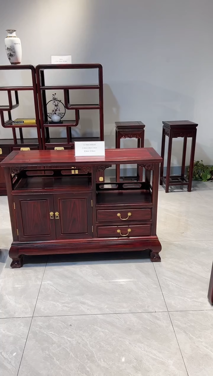 黑酸枝木类书柜蚤*118虎腿茶水柜一只