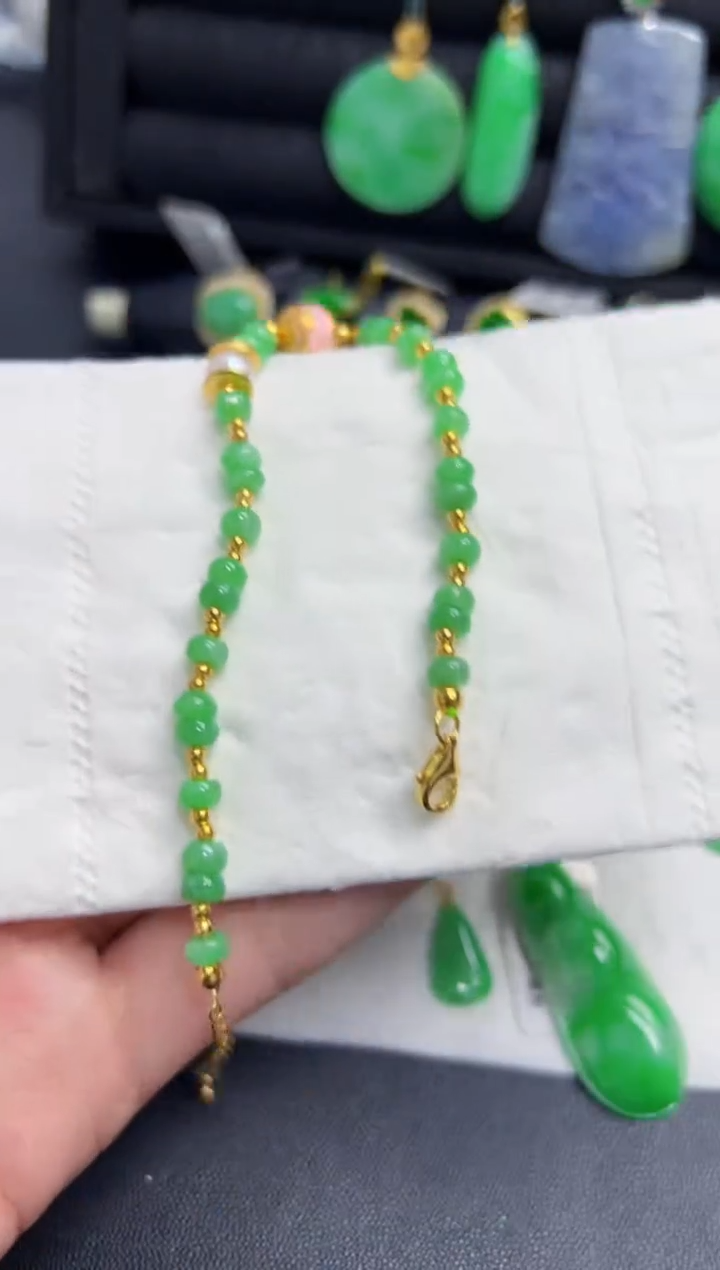 【闪购商品】翡翠手链银S925镶嵌Y缅料A货/多样性发货/一件