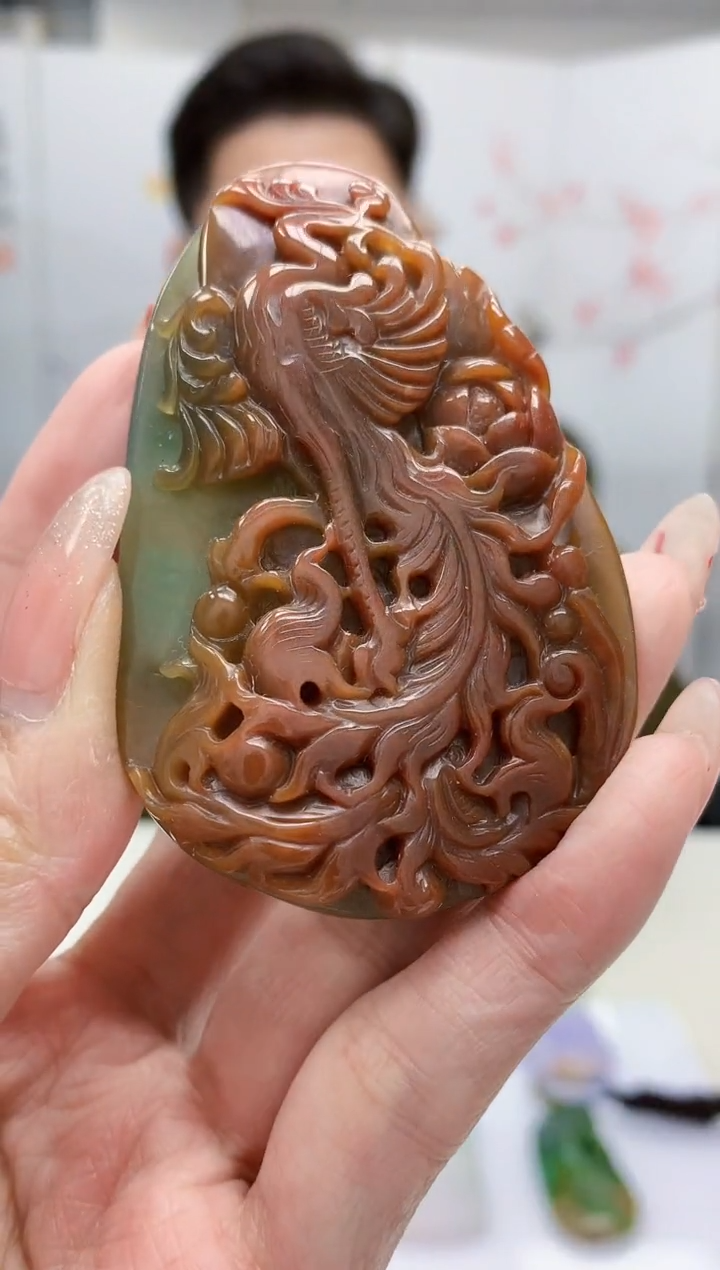 【闪购商品】定制翡翠未镶嵌4917MM-毛货挂件133