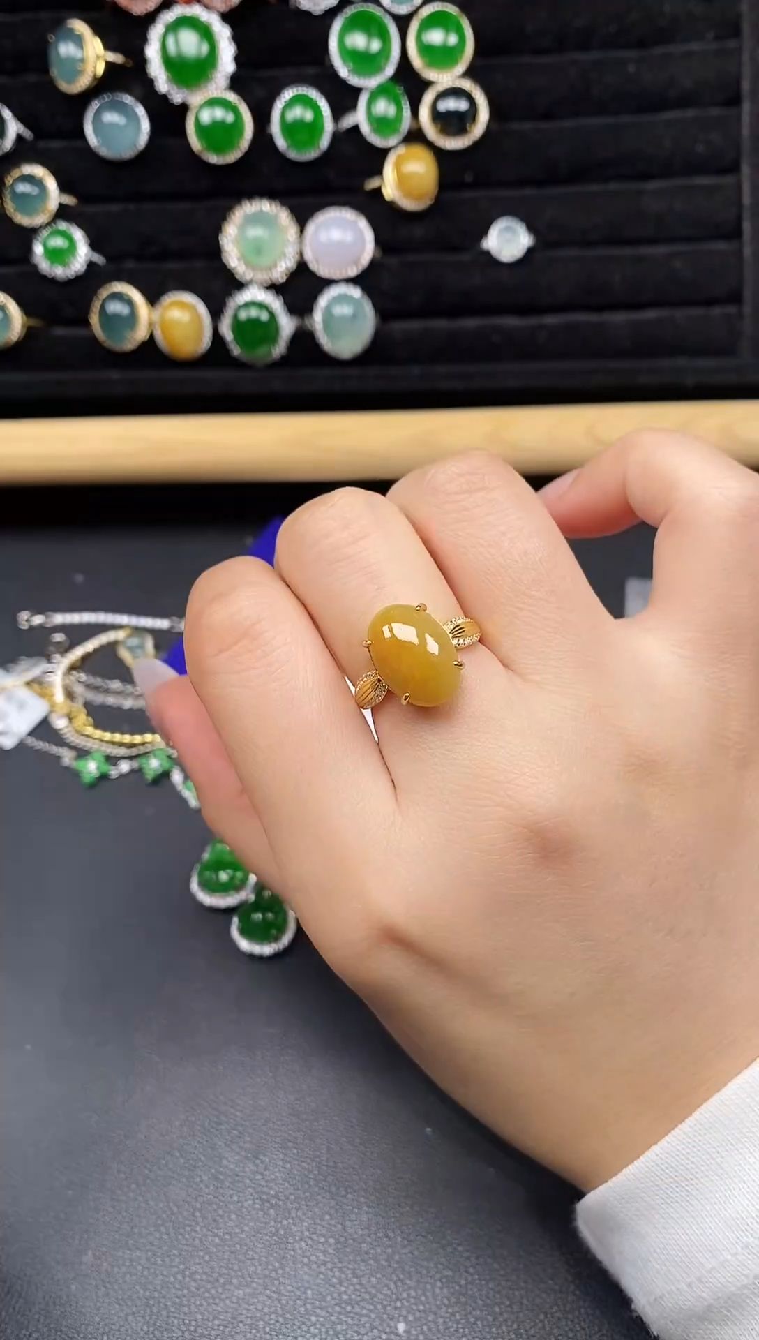 银S925镶嵌戒指翡翠888668