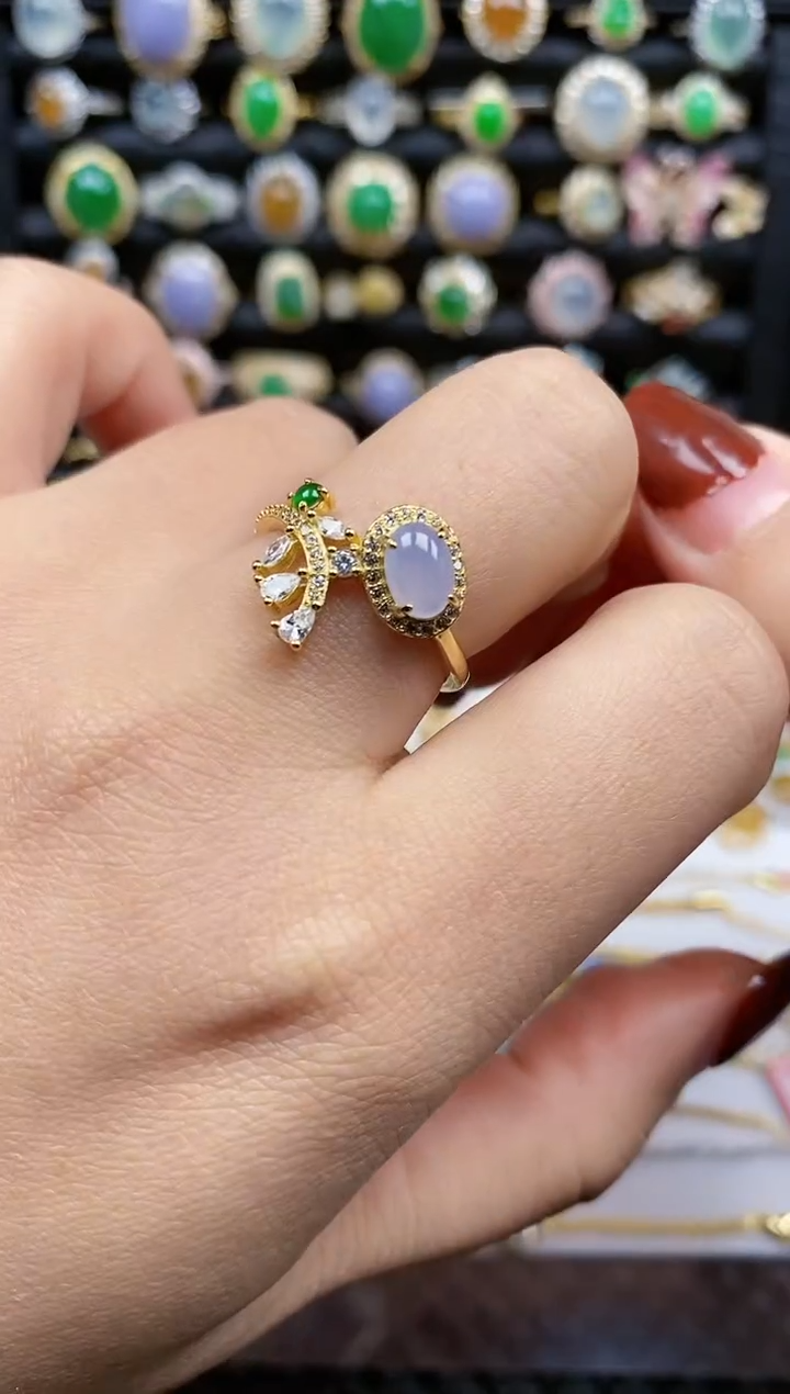 银S925镶嵌戒指翡翠331