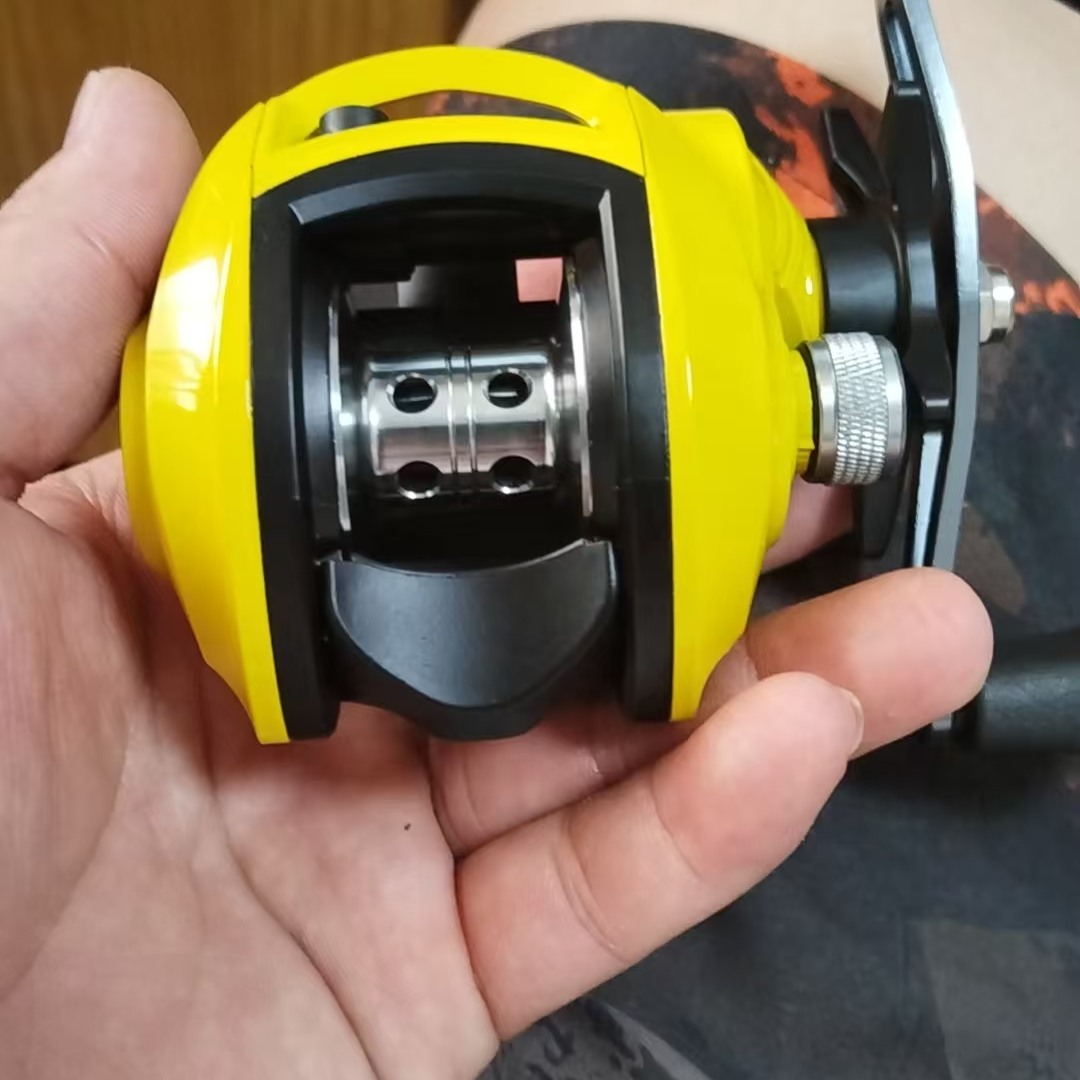 经典小黄短轴水滴轮远投轮金属线杯路亚轮