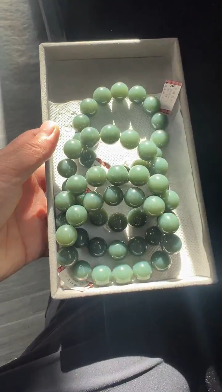 未镶嵌手串和田玉且末蓝卡16手串多样性拍一发一