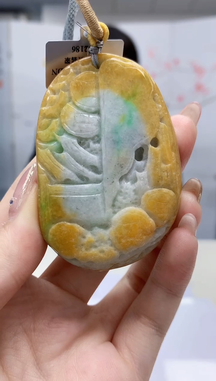 【闪购商品】定制翡翠未镶嵌4915jw-毛货手把件45