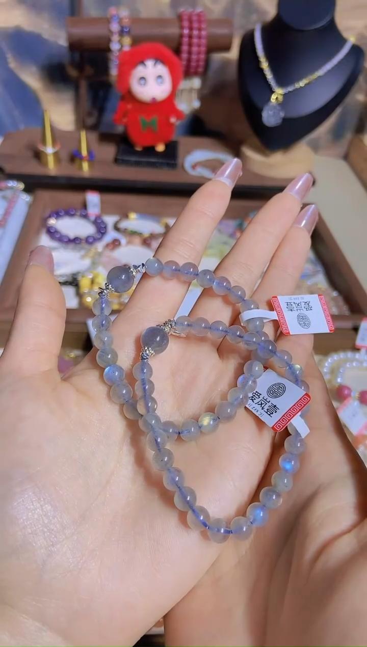 【闪购商品】水晶手链未镶嵌灰月光成品手串