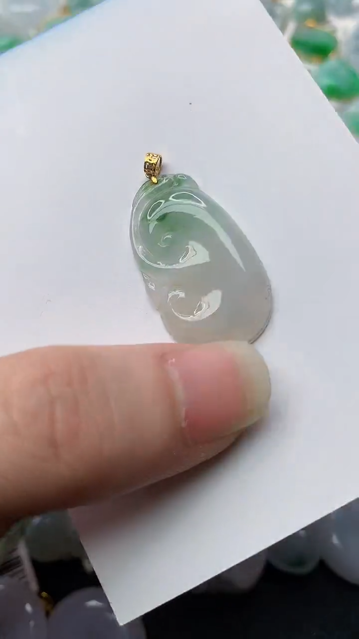 【闪购商品】翡翠颈饰18K金镶嵌79...........