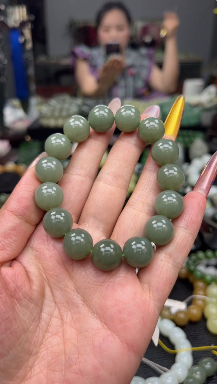 手串未镶嵌和田玉新疆且末蓝卡14