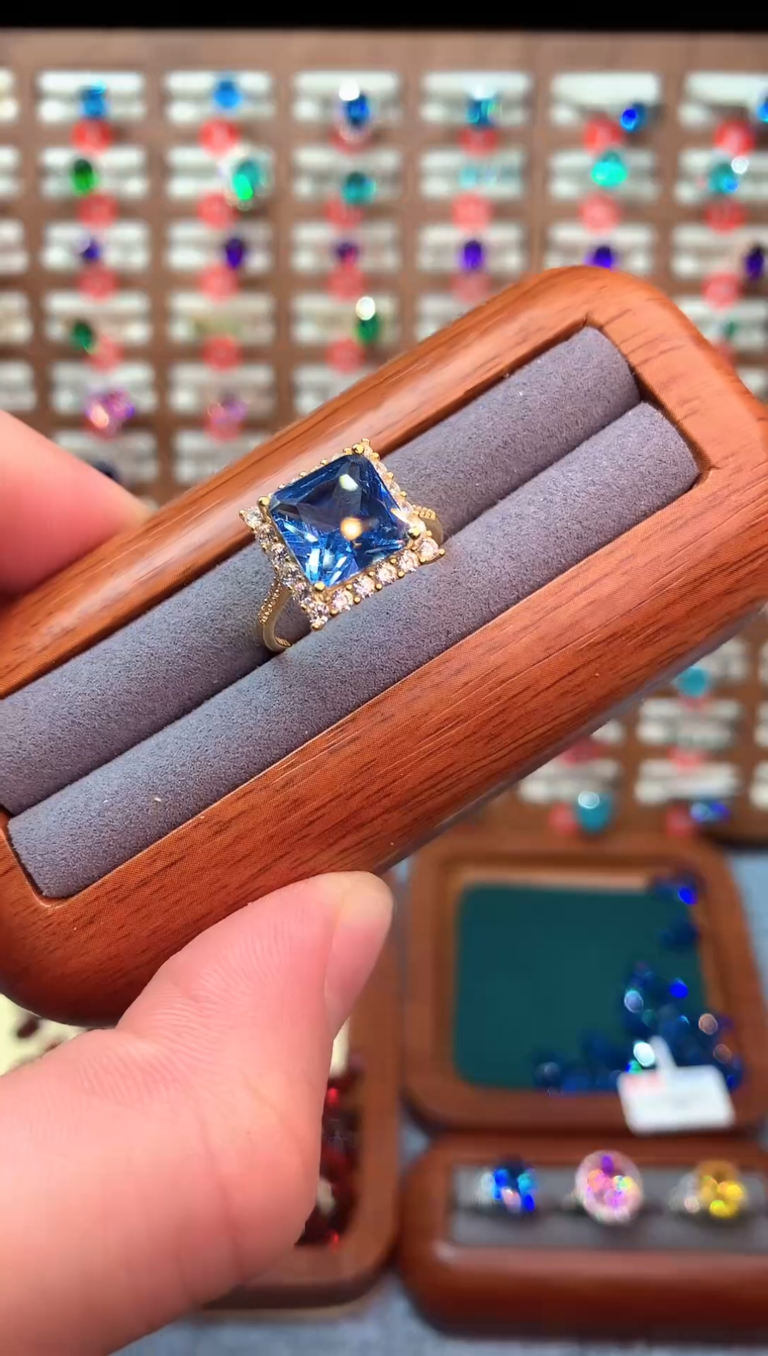 无925银蓝色高订典藏轻奢戒指