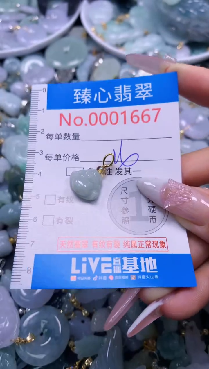 翡翠未镶嵌吊坠(不含链)1667