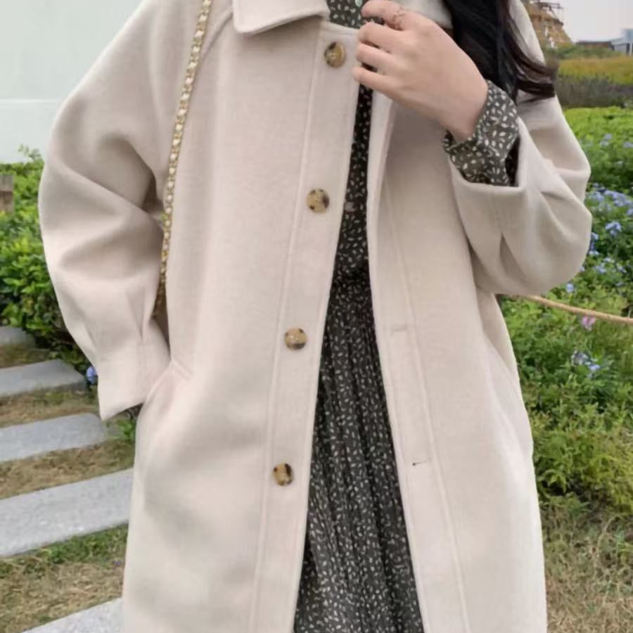 B01-B100【按直播间过款编码下单非图片】双面羊毛大衣韩版外套