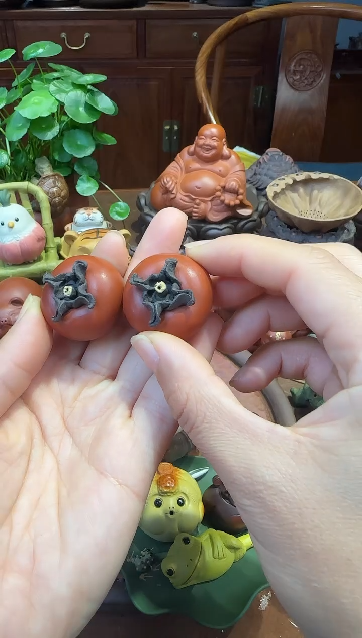 紫砂茶宠紫砂小柿子
