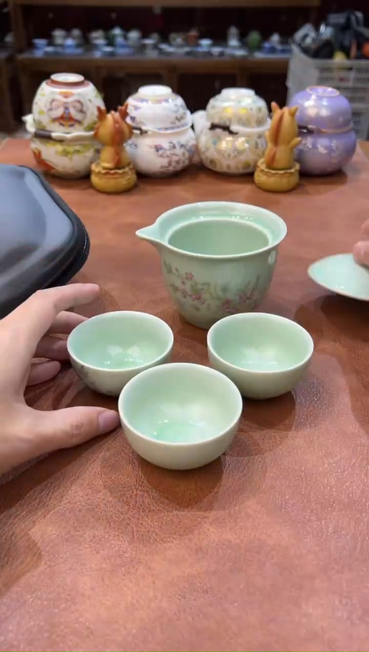 真的很便宜会开片的旅行茶具