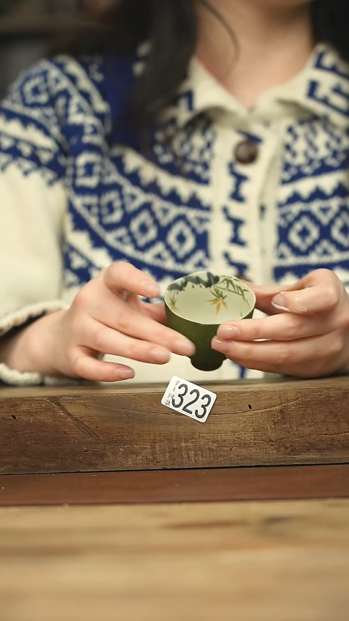 设计师手作款 小青柑金竹主人杯