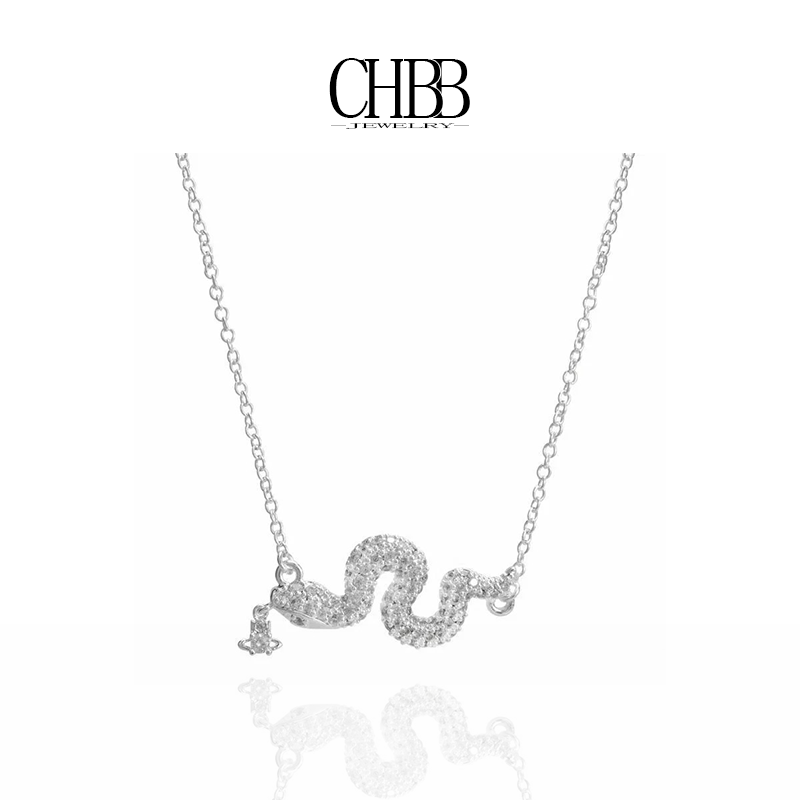 橙画 合金项链 蛇形镶嵌 男女款