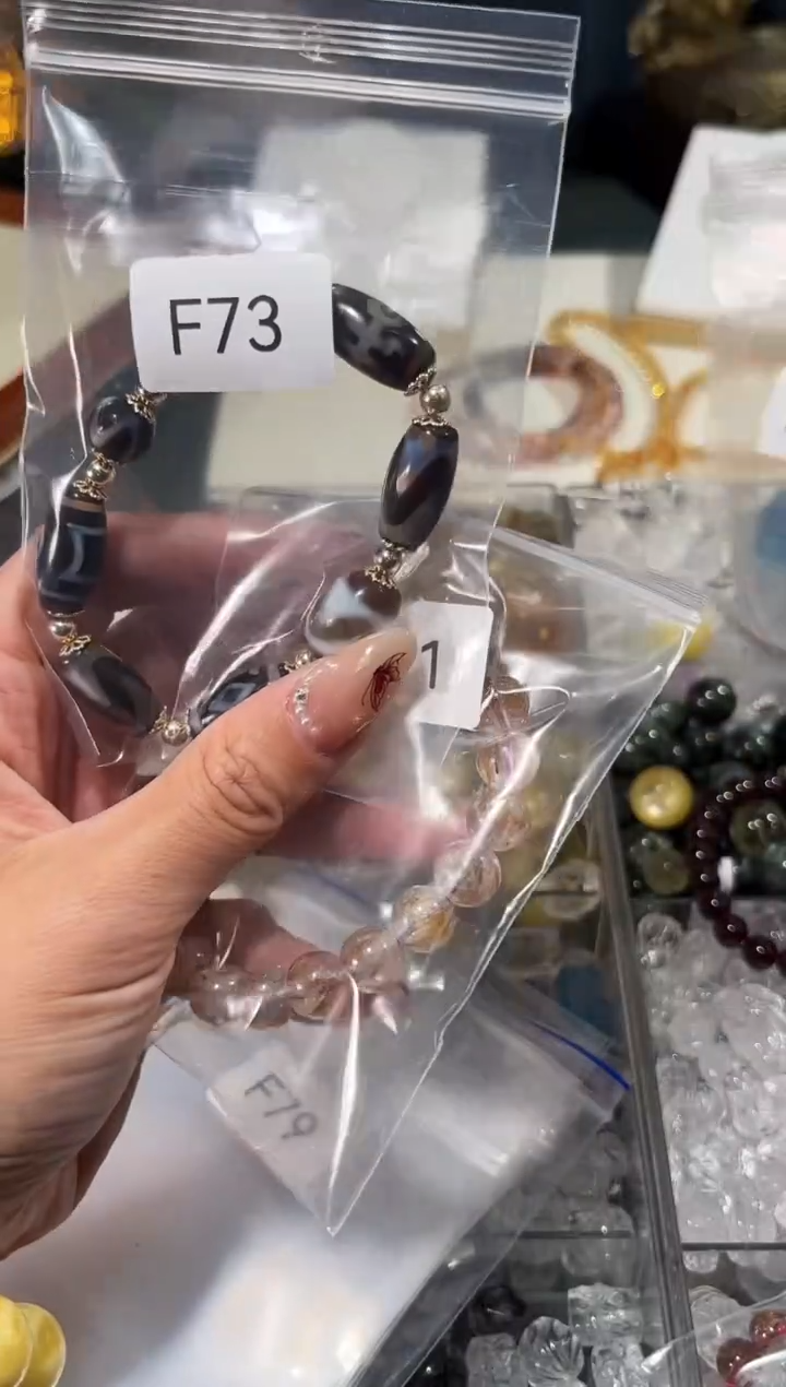 【闪购商品】水晶手串未镶嵌F73珠珠多宝拍2