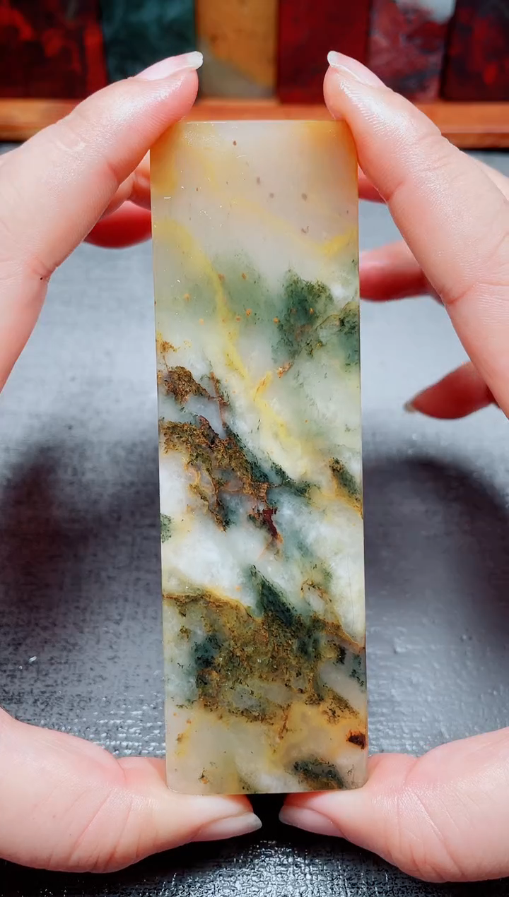 玉桂林鸡血玉素章25 3.6左右