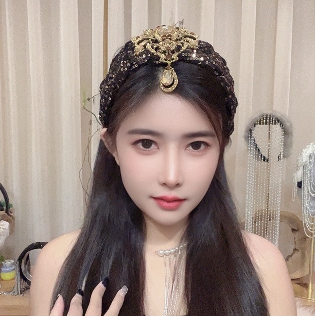 原创设计师重工彩色民族风发箍欧美时尚百搭优雅高端发饰