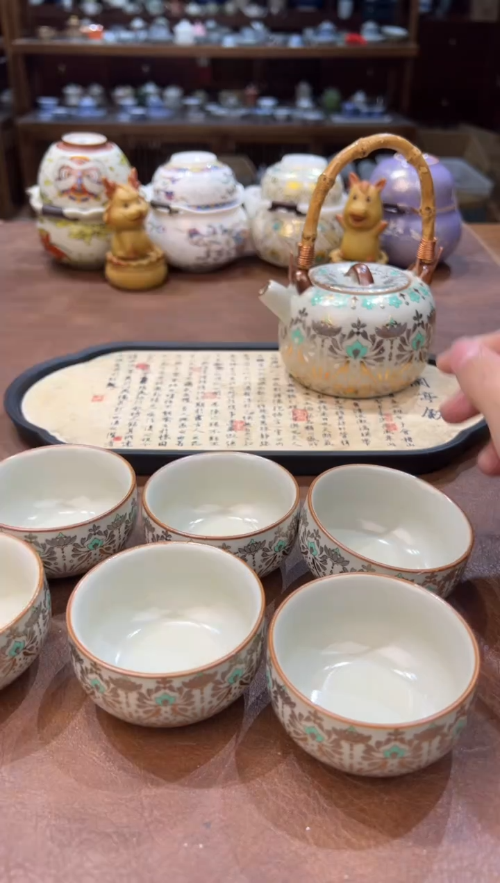 真的很便宜会开片的旅行茶具