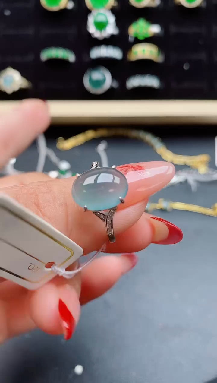 【闪购商品】翡翠戒指银S925镶嵌321321