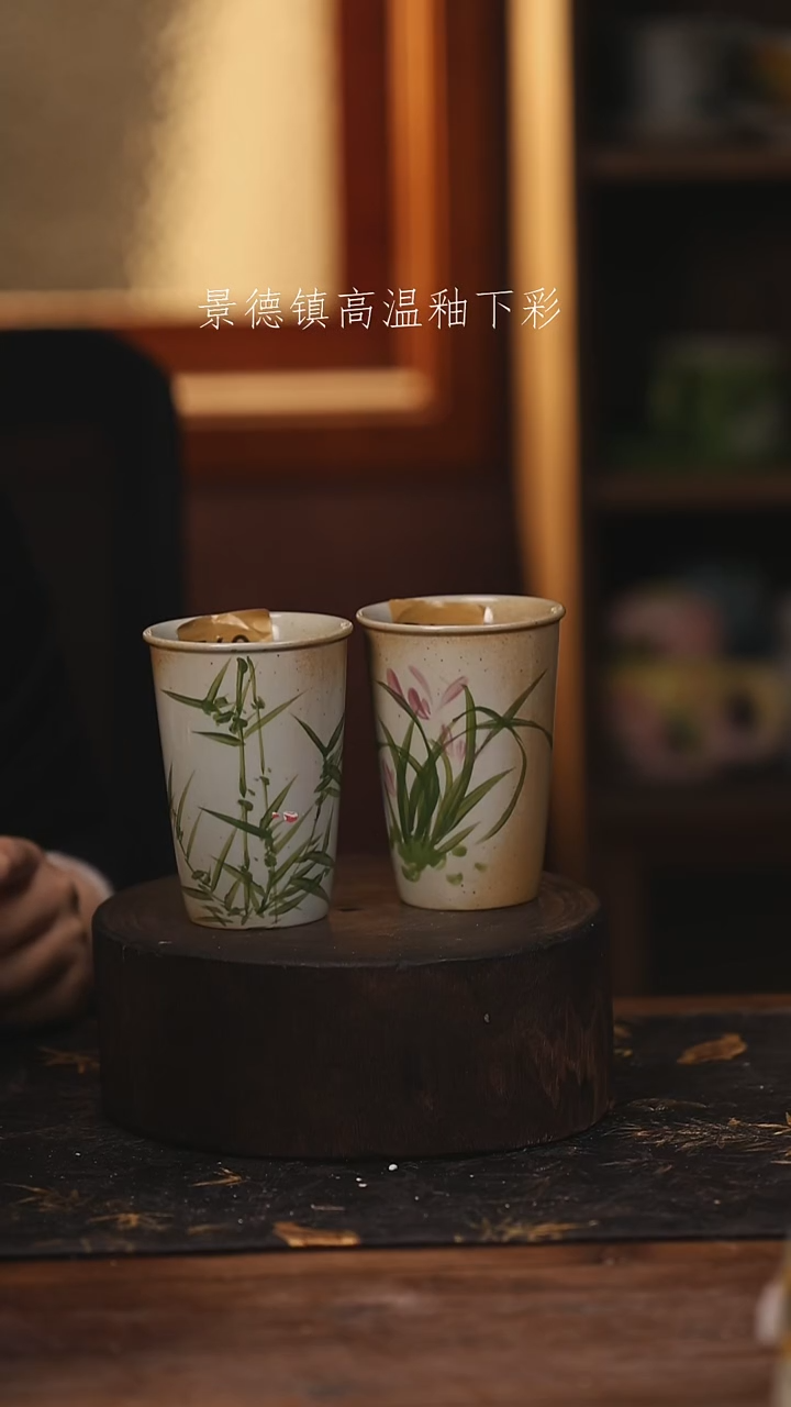 陶瓷景德镇高温釉下手绘陶瓷