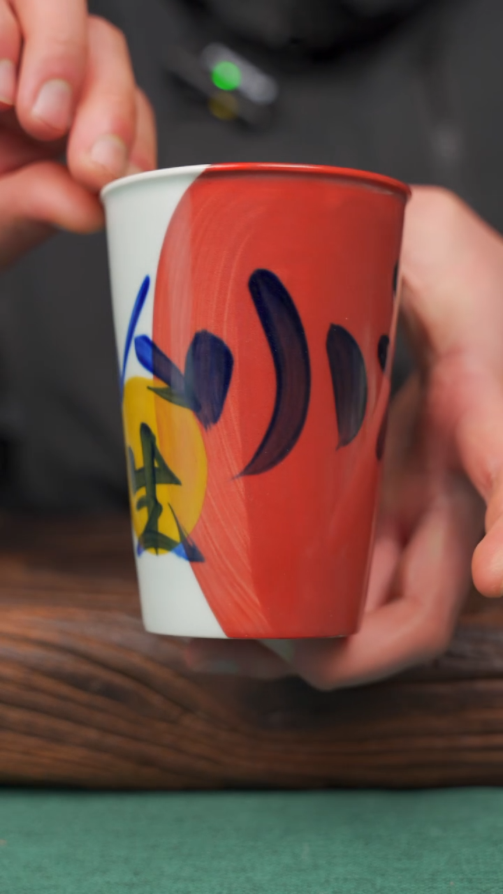 【闪购商品】瓷片58寻一缕瓷香杯釉下手工手绘瓷器