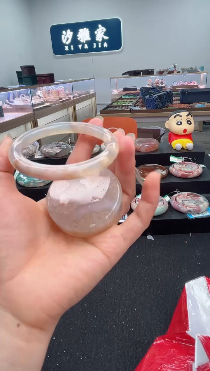 石英质玉手镯未镶嵌58圈口（赠品镯心）3039236