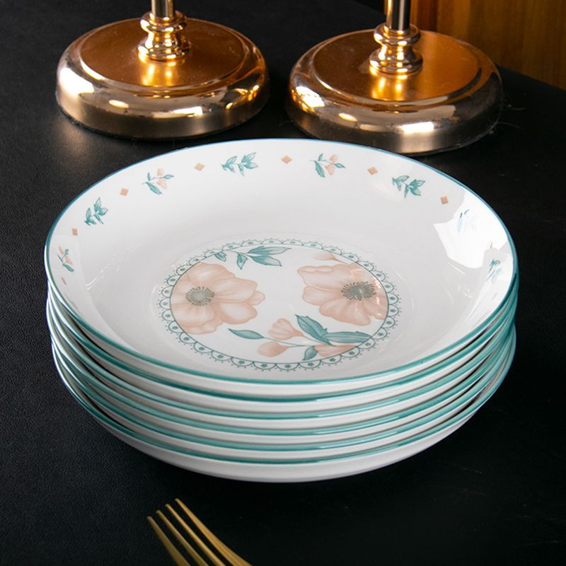  8英寸夏末 圆盘发六个釉下彩/破损补发