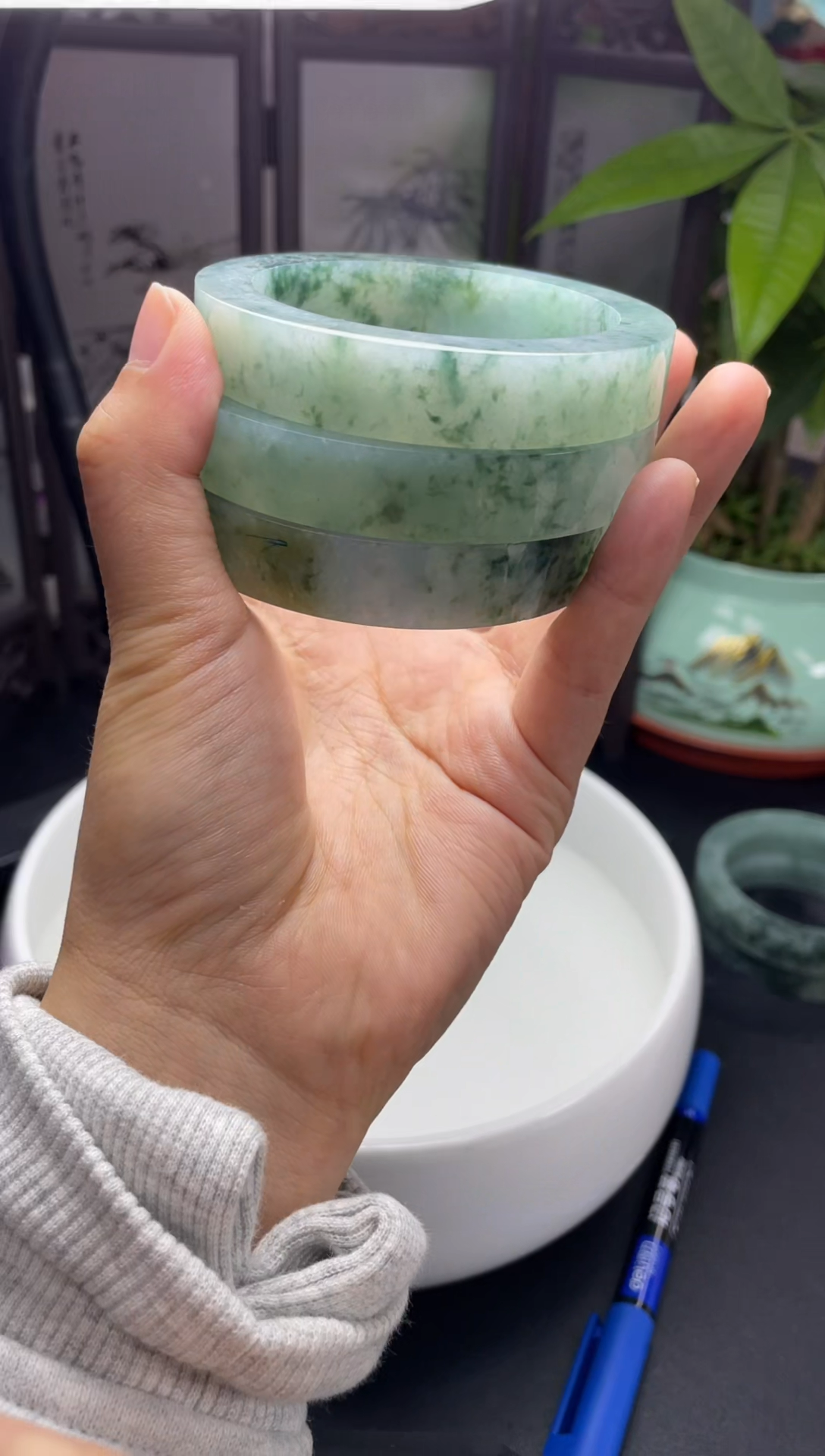【闪购商品】定制翡翠手镯未镶嵌正圈ADL/46DZS